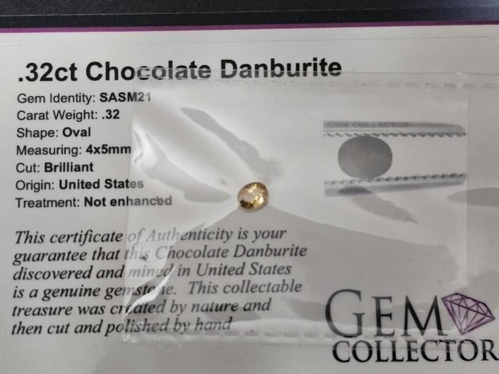 .32ct Chocolate Danburite