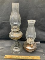 2 oil lamps