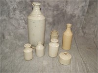 Antique Stoneware Ink & other vessels / bottles