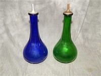 Wapler Green & Blue Barber Bottles
