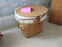 Longaberger basket with liner and lid