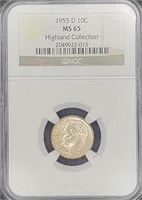 1955-D Dime (Highland Collection)