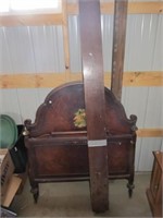Vintage twin head board and foot board with