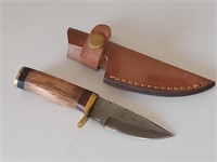 Damascus Knife With Sheath