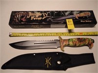 NEW 13.5'' BOWIE KNIFE W/SHEATH  - CAMO