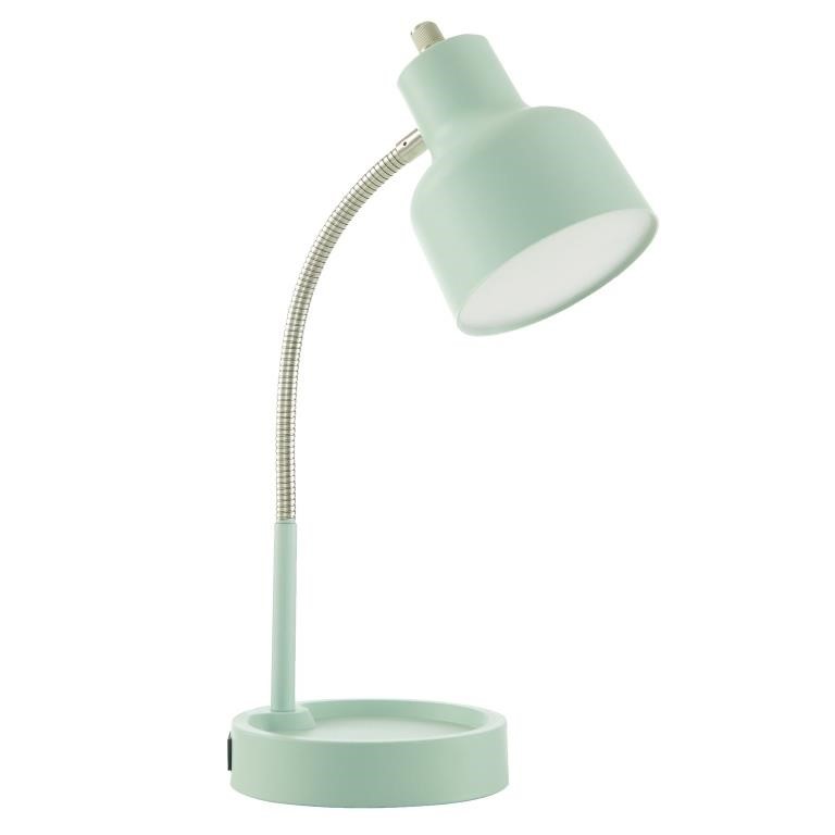 C8527  Mainstays LED Desk Lamp, Mint Green