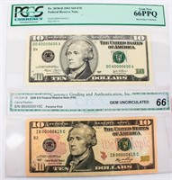 Coin 2 Certified $10 Bank Notes