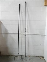 Pair of 8.75ft Outdoor String Light Hanging Poles