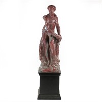 French Glazed Terra Cotta Fountain Sea Goddess