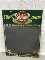 Vintage Metal Chalkboard Sign - Sun Drop Coffee