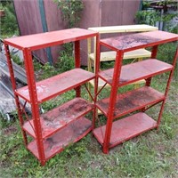 3 Metal Shelving Units