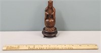 Carved Asian Figure & Stand