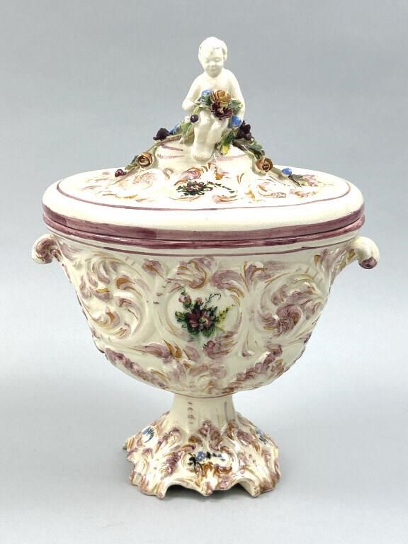 Early Soft Paste Creamware Compote.