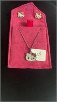 925 sterling silver Hello Kitty earrings and