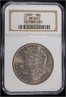 1887 MORGAN DOLLAR NGC MS-62