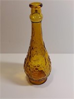 Rossini Empoli Amber Fruit Pattern Glass Decanter