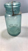 Selco surety seal. Blue jar. July 14 1908