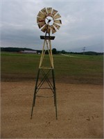 8' Tall Metal Windmill