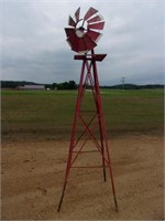 8' Tall Metal Windmill w/ Tail