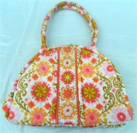 VERA BRADLEY HANDBAG DECO DAISIES SHOULDER PURSE