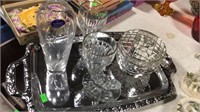 Platter and glassware