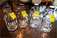 (4) Cider Glass Jugs