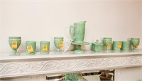 (11) Pieces of Jadeite- Pitcher, Pedestal Plate,