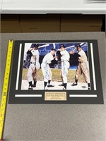 HUGE Sinder Mantle Mays DiMaggio Signed Photo MLB