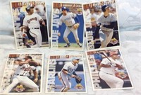 6 Topps 5" baseball cards
