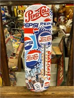 Pepsi-Cola Metal Thermometer 17" x 5" GAS OIL SODA