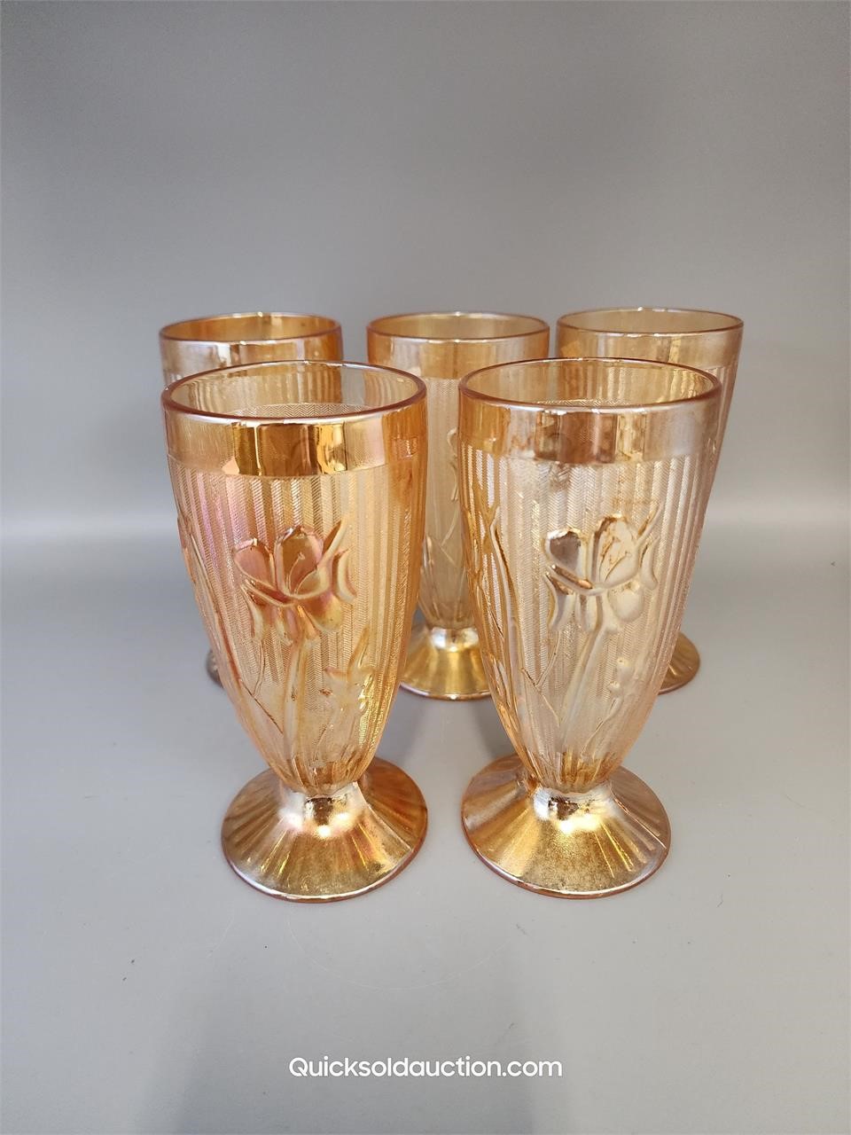 5 Carnival Jeanette Glass Iris & Herringbone Parfa