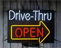 Neon Signs Beer Bedroom Drive-thru Open Glass Neo