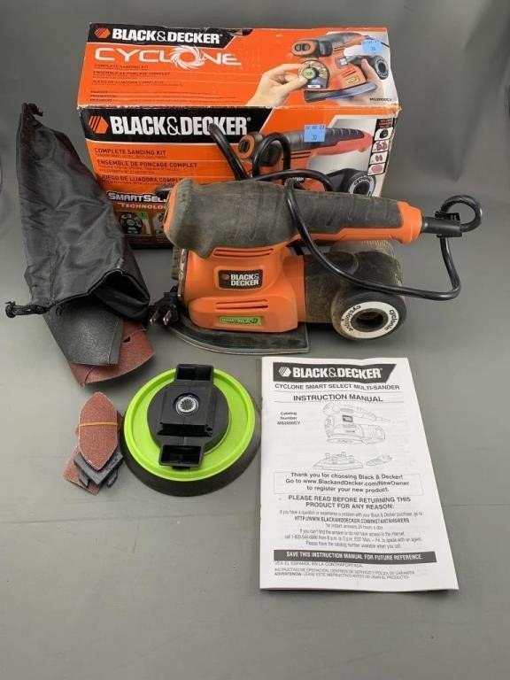 Black & Decker Cyclone 4-in-1 sander and accessories - and - a Black &  Decker bit set - Bunting Online Auctions