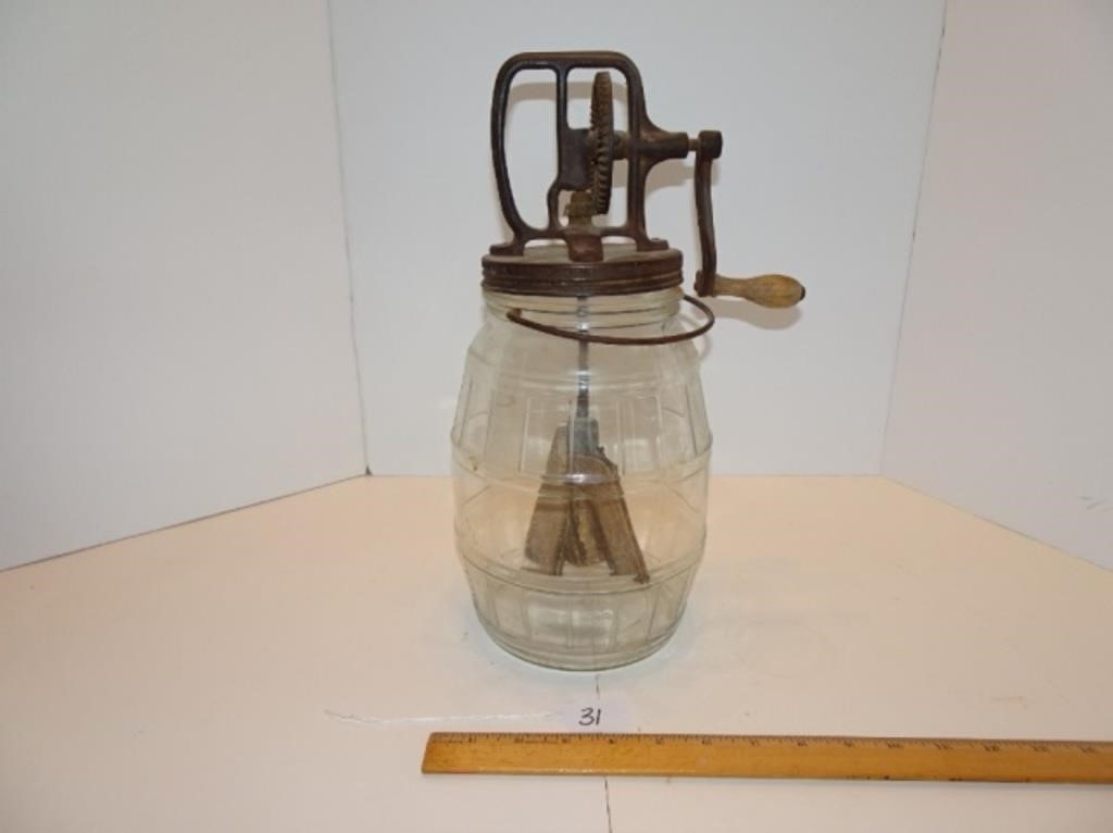 Antique Crank Butter Churn