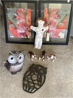 Lot Animals, Pictures, Doll, etc..