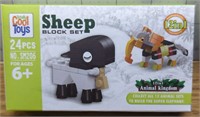 Lego style building block set sheep