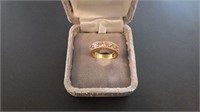 Gold Plated .925 Sterling Pink Sapphire Ring