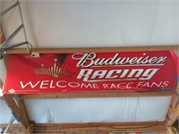 Budweiser racing banner 3 ft x 10 ft