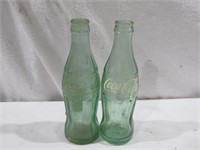 2 Coca Cola Bottles Burlington & Greenville NC