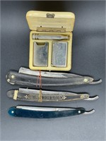 3 - antique straight razors and vintage razor