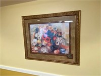 Flower Pot Painting Framed and Glassed Art Piece