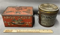 2 Antique Advertising Tins