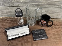 Harley Davidson Memorabilia Lot Wallet Pen Mugs