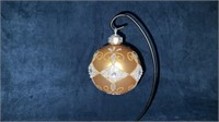 Gold Jeweled Globe Ornament