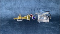 Two Music Glass Ornaments