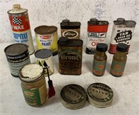 13 advertising tins and bottles