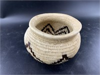 Hand crafted central African grass basket, tightly