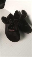 Girl's size 13 black velveteen shoes