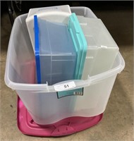4 Varying Size Plastic Totes.