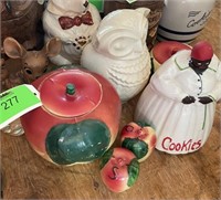 A Collection of Cookie Jars & S+P Shakers